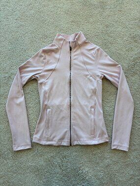 Gilly Hicks Recharge Zip-Up Pink Form Fit, Slim Fit Jacket Top